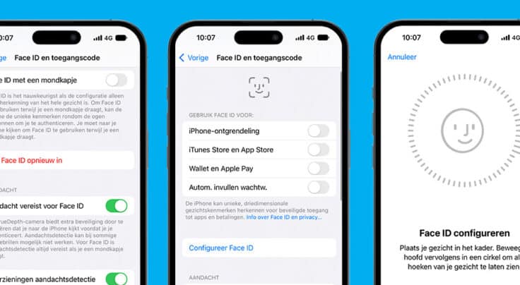 face id iphone 14 werkt niet