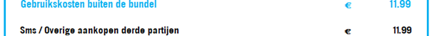 Sms of overige aankopen derde partijen